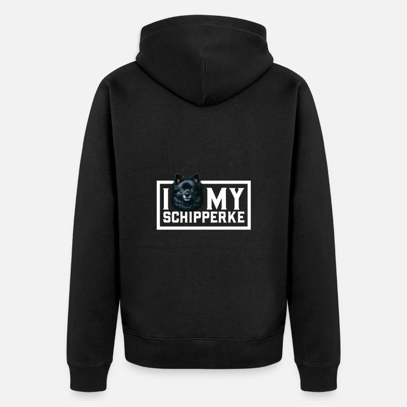 J’adore mon Schipperke - Veste à capuche bio Premium Unisexe - noir