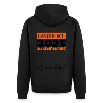 Consécration des jeunes 2025 Livre d'or Cadeau Filles Garçons - Veste à capuche bio Premium Unisexe - noir - Dos - Nico (187cm)