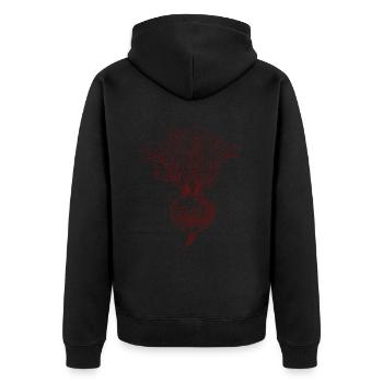 Vintage Beetroot Retro Beetroot - Unisex Premium Organic Zip Hoodie - black - Back - Nico (187cm)