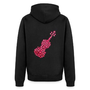 alto alto violon violon coeur art coeur coeur art coeur - Veste à capuche bio Premium Unisexe - noir - Dos - Nico (187cm)