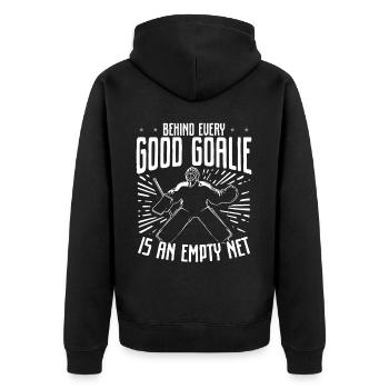 Gardien de but de hockey sur glace Gardien de but de hockey sur glace - Veste à capuche bio Premium Unisexe - noir - Dos - Nico (187cm)