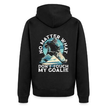 Gardien de but de hockey sur glace Gardien de but de hockey sur glace - Veste à capuche bio Premium Unisexe - noir - Dos - Nico (187cm)