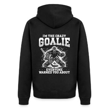Gardien de but de hockey sur glace Gardien de but de hockey sur glace - Veste à capuche bio Premium Unisexe - noir - Dos - Nico (187cm)