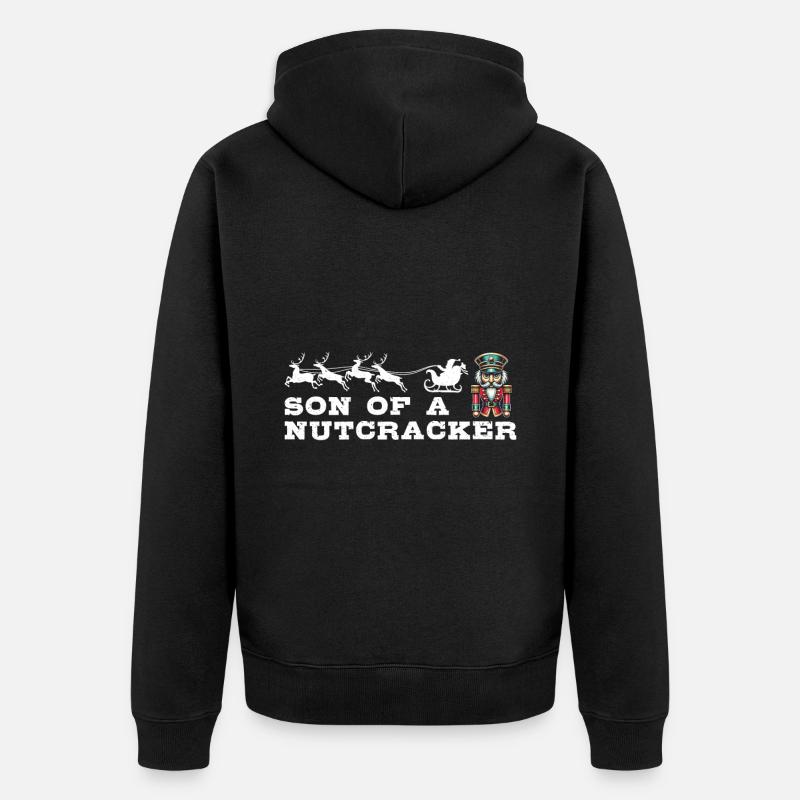 Casse-Noisette de Noël Fun - Veste à capuche bio Premium Unisexe - noir