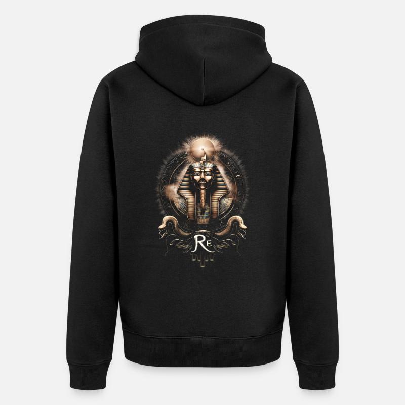 Dieu égyptien RE Mythologie - Veste à capuche bio Premium Unisexe - noir