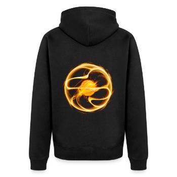 Energy ball - Unisex Premium Organic Zip Hoodie - black - Back - Nico (187cm)