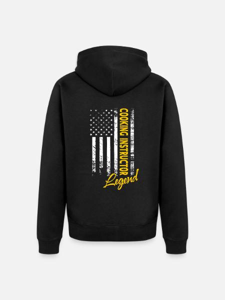 Cooking Instructor Legend - Unisex Premium Organic Zip Hoodie - black