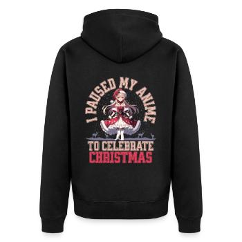 Anime Weihnachten Für Fans Und Liebhaber - Unisex Premium Bio Zip Hoodie - Schwarz - Hinten - Nico (187cm)