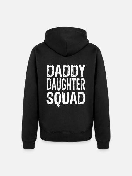 Daddy Daughter Squad - Unisex Premium Organic Zip Hoodie - black