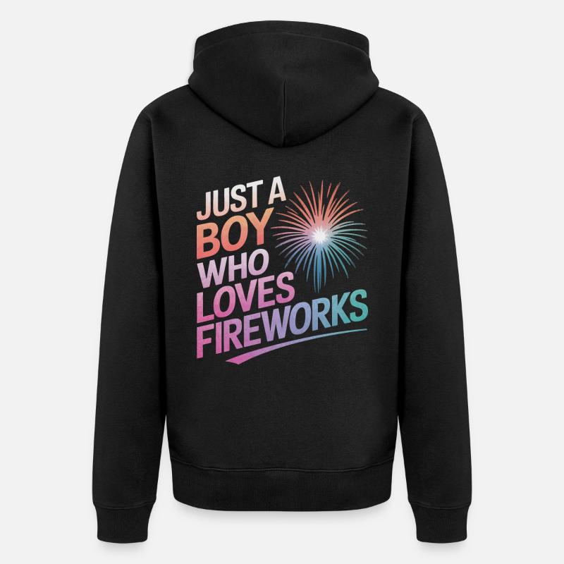 Pyrotechnie Feux d’artifice Pyrotechnie - Veste à capuche bio Premium Unisexe - noir