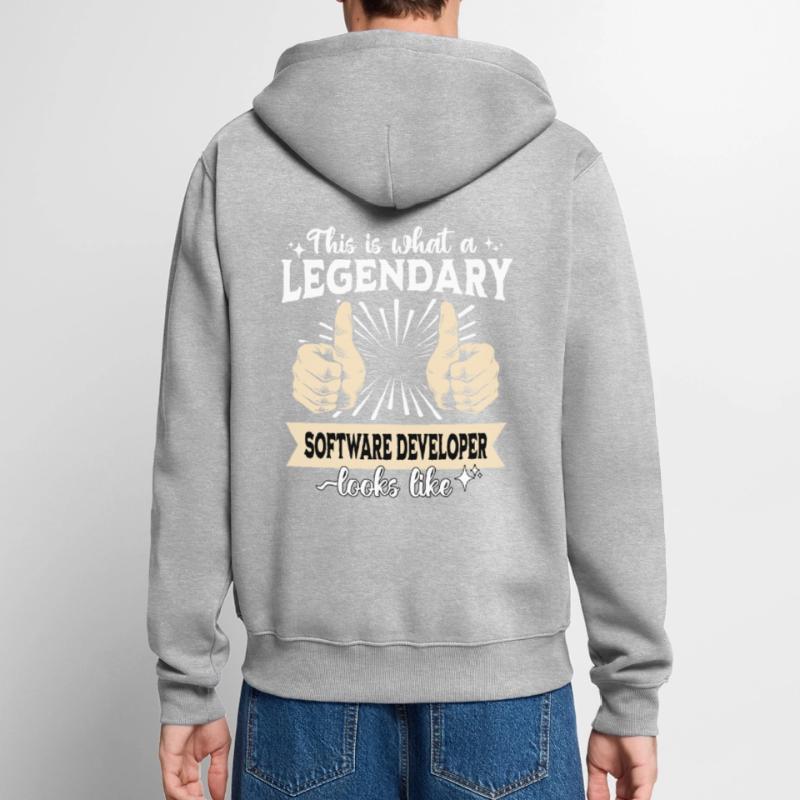 Legendary Software Developer Unisex Premium Organic Zip Hoodie