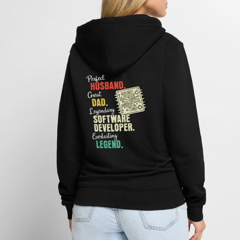 Software Developer Dad Unisex Premium Organic Zip Hoodie