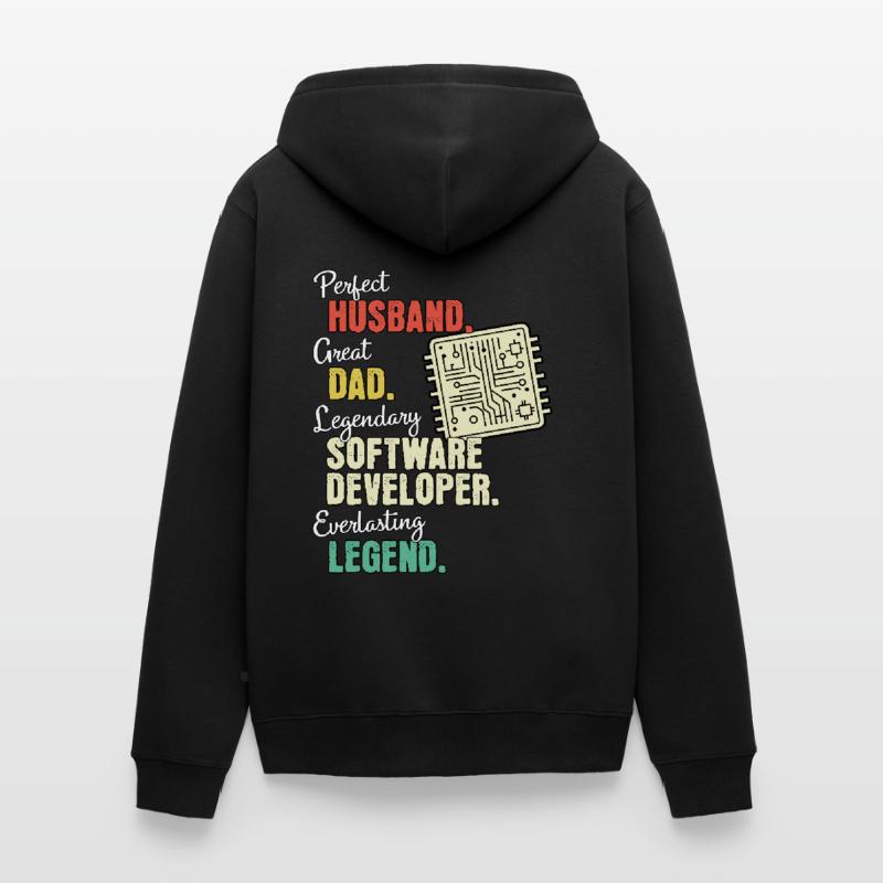 Software Developer Dad Unisex Premium Organic Zip Hoodie