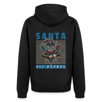 Patrouille du Père Noël Joyeux Noël - Veste à capuche bio Premium Unisexe - noir - Dos - Nico (187cm)