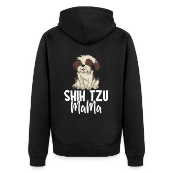 Shih Tzu Maman Chien Maman - Veste à capuche bio Premium Unisexe - noir - Dos - Nico (187cm)