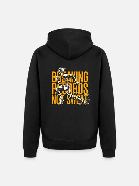Sprint Leichtathletik Sprinten - Unisex Premium Bio Zip Hoodie - Schwarz