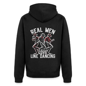 Danse en ligne, Musique country, Cowboy, Danse en ligne - Veste à capuche bio Premium Unisexe - noir - Dos - Nico (187cm)