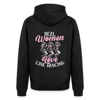 Danse en ligne, Musique country, Cowboy, Danse en ligne - Veste à capuche bio Premium Unisexe - noir - Dos - Nico (187cm)