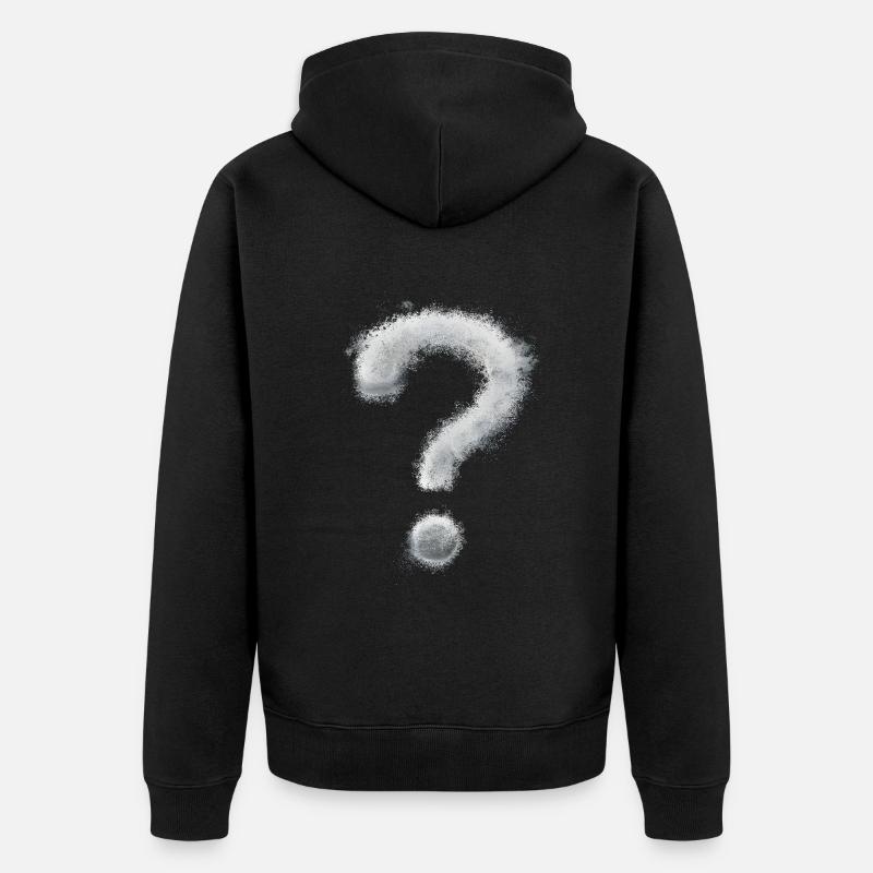 Fragezeichen - Unisex Premium Bio Zip Hoodie - Schwarz