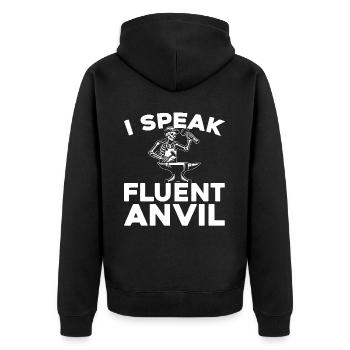 Forgeron métallurgiste - Veste à capuche bio Premium Unisexe - noir - Dos - Nico (187cm)
