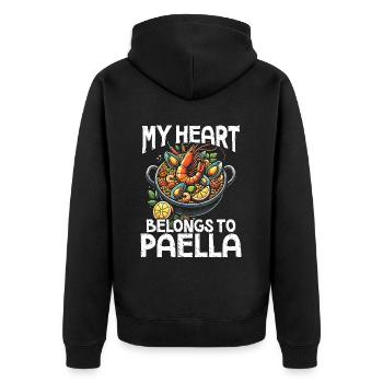 Paella Spanish cuisine Seafood - Unisex Premium Organic Zip Hoodie - black - Back - Nico (187cm)