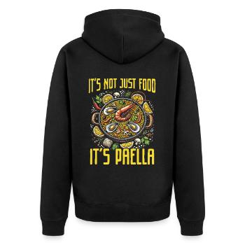Paella Spanish cuisine Seafood - Unisex Premium Organic Zip Hoodie - black - Back - Nico (187cm)