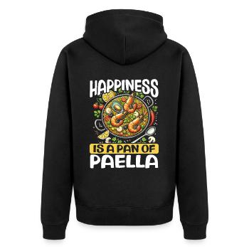 Paella Cuisine espagnole Fruits de mer - Veste à capuche bio Premium Unisexe - noir - Dos - Nico (187cm)