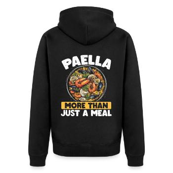 Paella Spanish cuisine Seafood - Unisex Premium Organic Zip Hoodie - black - Back - Nico (187cm)