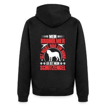 Broholmer est mon ange gardien Broholmer - Veste à capuche bio Premium Unisexe - noir - Dos - Nico (187cm)