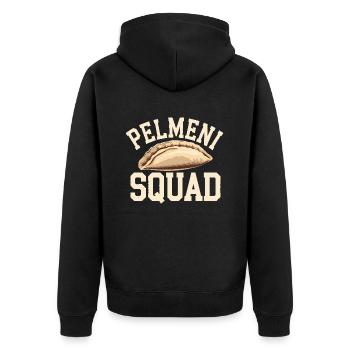 Pelmeni Cuisine russe - Veste à capuche bio Premium Unisexe - noir - Dos - Nico (187cm)