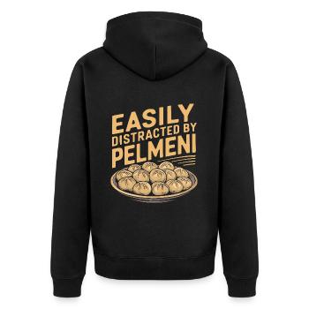 Pelmeni Cuisine russe - Veste à capuche bio Premium Unisexe - noir - Dos - Nico (187cm)