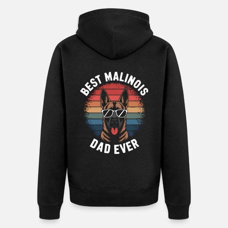 Belgischer Schäferhund Spruch Malinois Geschenk - Unisex Premium Bio Zip Hoodie - Schwarz