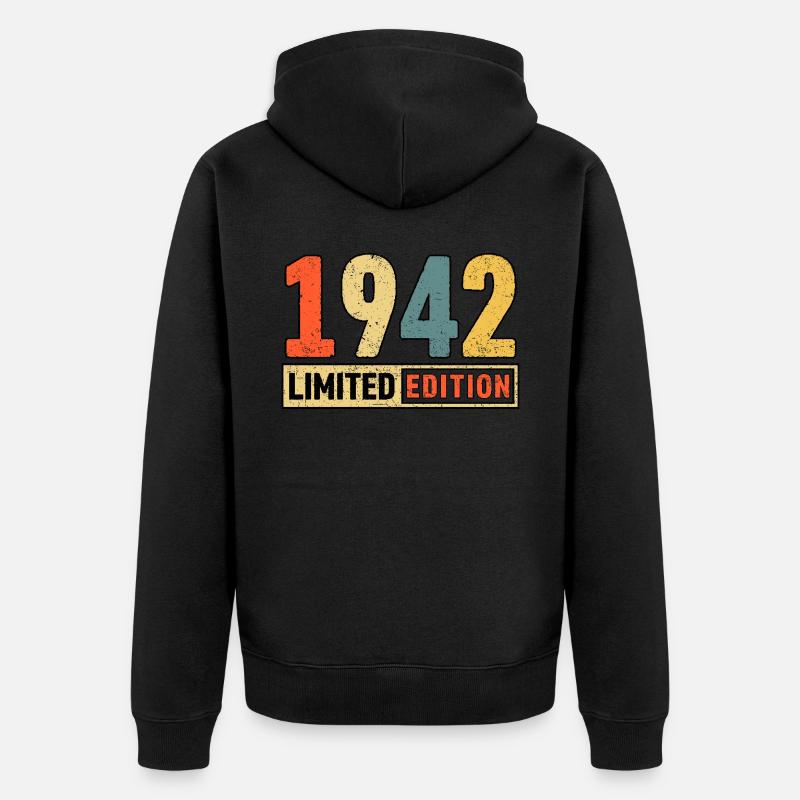 Édition limitée 1942 - Veste à capuche bio Premium Unisexe - noir