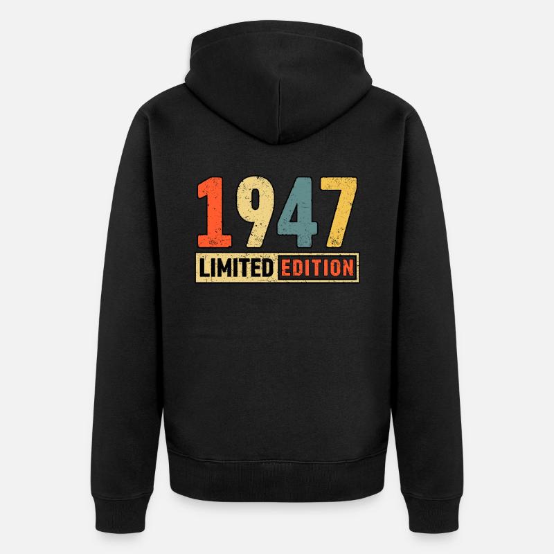 Edition limitée 1947 - Veste à capuche bio Premium Unisexe - noir