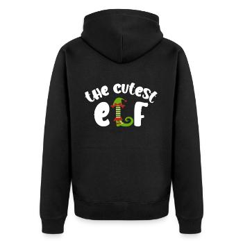 Elfes de Noël - Veste à capuche bio Premium Unisexe - noir - Dos - Nico (187cm)
