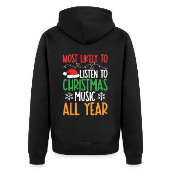 Elfes de Noël - Veste à capuche bio Premium Unisexe - noir - Dos - Nico (187cm)