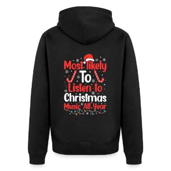 Elfes de Noël - Veste à capuche bio Premium Unisexe - noir - Dos - Nico (187cm)