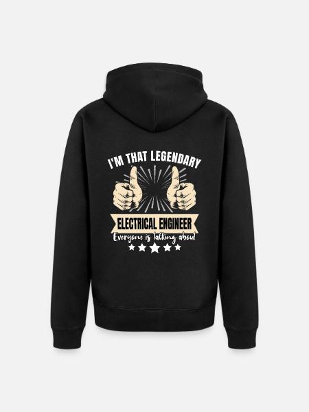 Legendary Electrical Engineer - Unisex Premium Organic Zip Hoodie - black