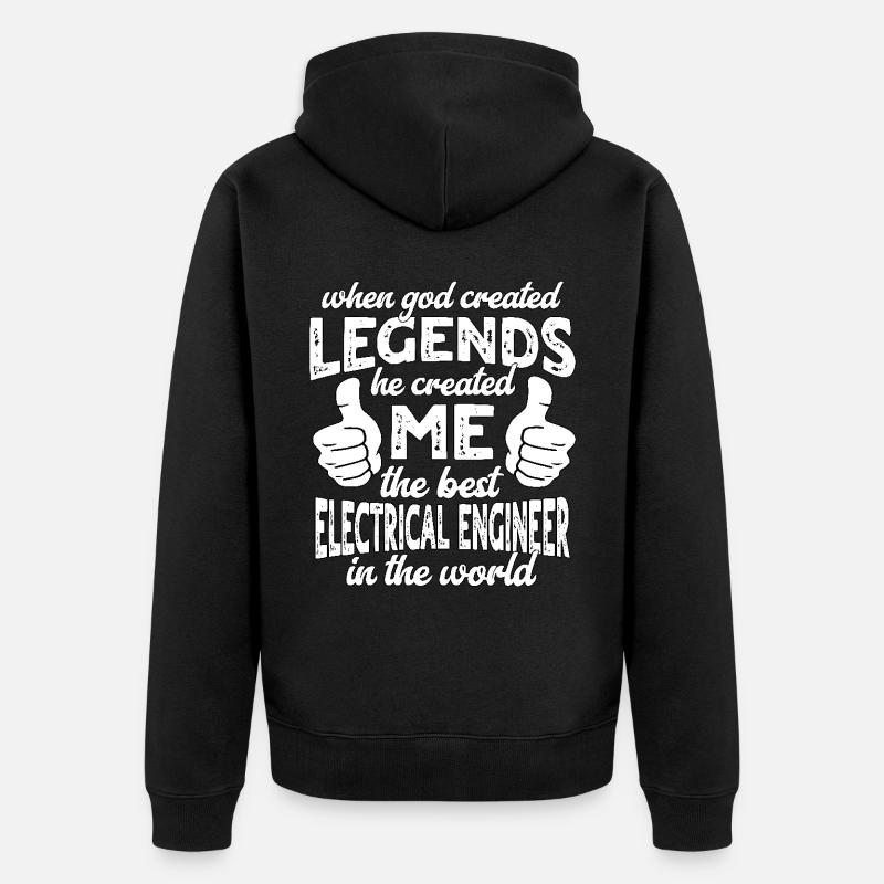 Best Electrical Engineer Legend - Unisex Premium Organic Zip Hoodie - black