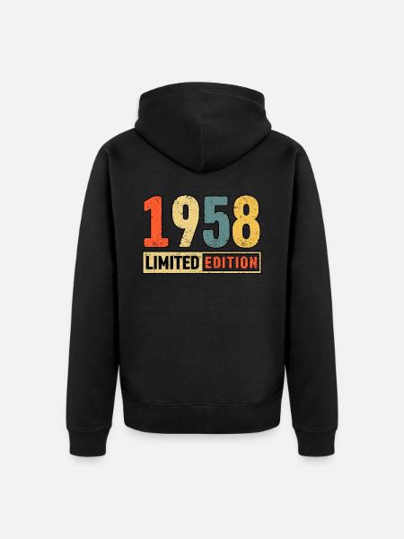 Edition limitée 1958 - Veste à capuche bio Premium Unisexe - noir