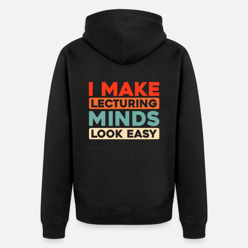 Hochschullehrer - Unisex Premium Bio Zip Hoodie - Schwarz
