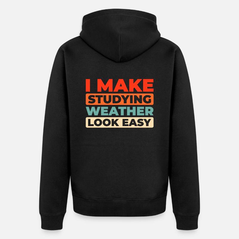 Analyste climat - Veste à capuche bio Premium Unisexe - noir