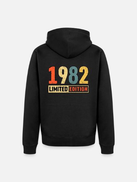Limited Edition 1982 - Unisex Premium Organic Zip Hoodie - black