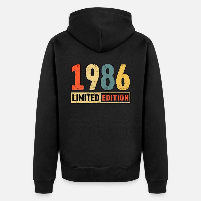 Edition limitée 1986 - Veste à capuche bio Premium Unisexe - noir