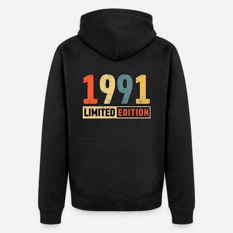 Edition limitée 1991 - Veste à capuche bio Premium Unisexe - noir