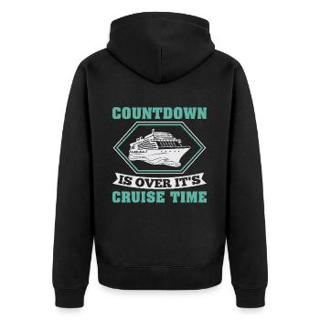 Cruise with the family cruise ship - Unisex Premium Organic Zip Hoodie - black - Back - Nico (187cm)