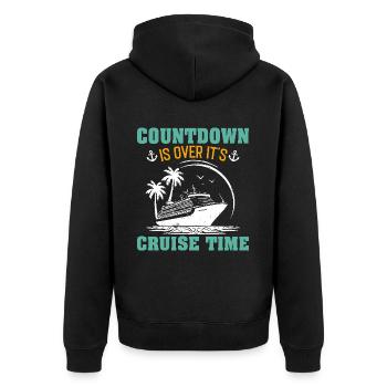 Cruise with the family cruise ship - Unisex Premium Organic Zip Hoodie - black - Back - Nico (187cm)