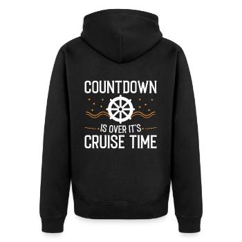 Cruise with the family cruise ship - Unisex Premium Organic Zip Hoodie - black - Back - Nico (187cm)