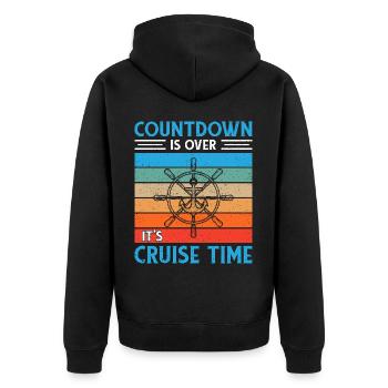 Cruise with the family cruise ship - Unisex Premium Organic Zip Hoodie - black - Back - Nico (187cm)