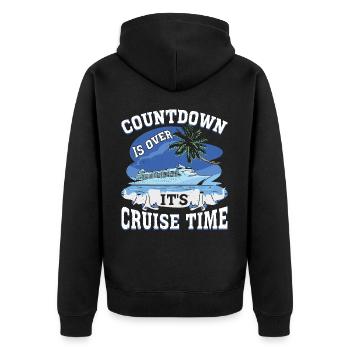 Cruise with the family cruise ship - Unisex Premium Organic Zip Hoodie - black - Back - Nico (187cm)